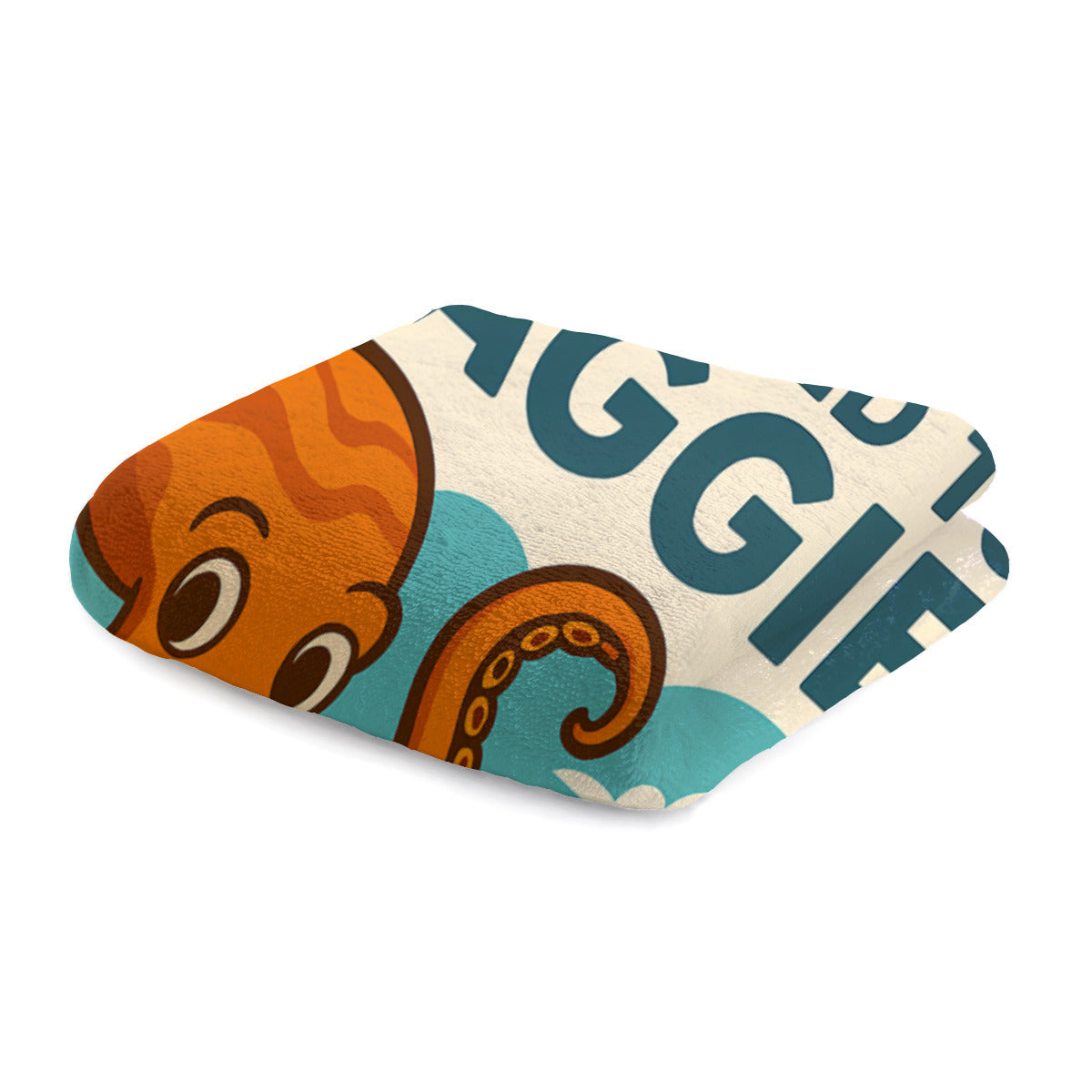 Attracted to Maggie octopus beach towel size shown, suited to beach, yoga, swimming, hiking and camping