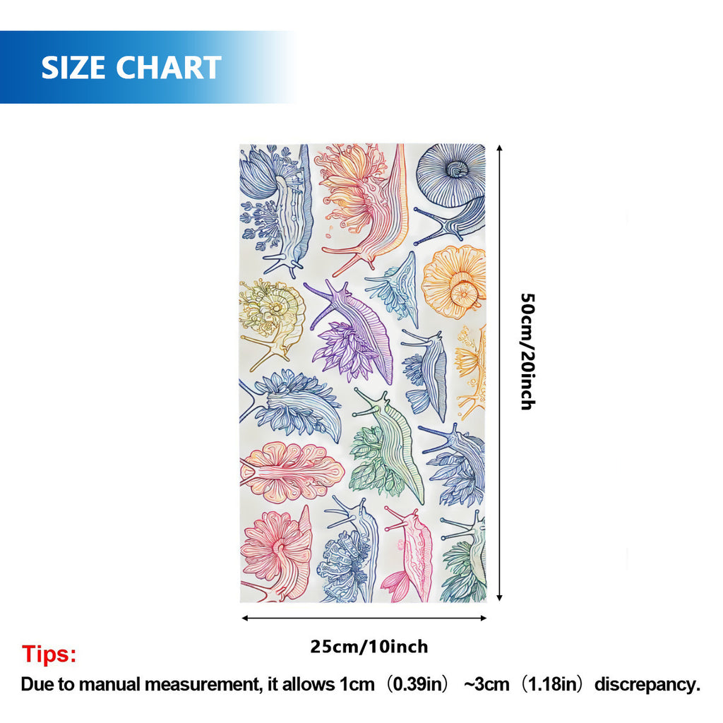 Reef Sketch neck gaiter size chart, one size, 25 x 50cm