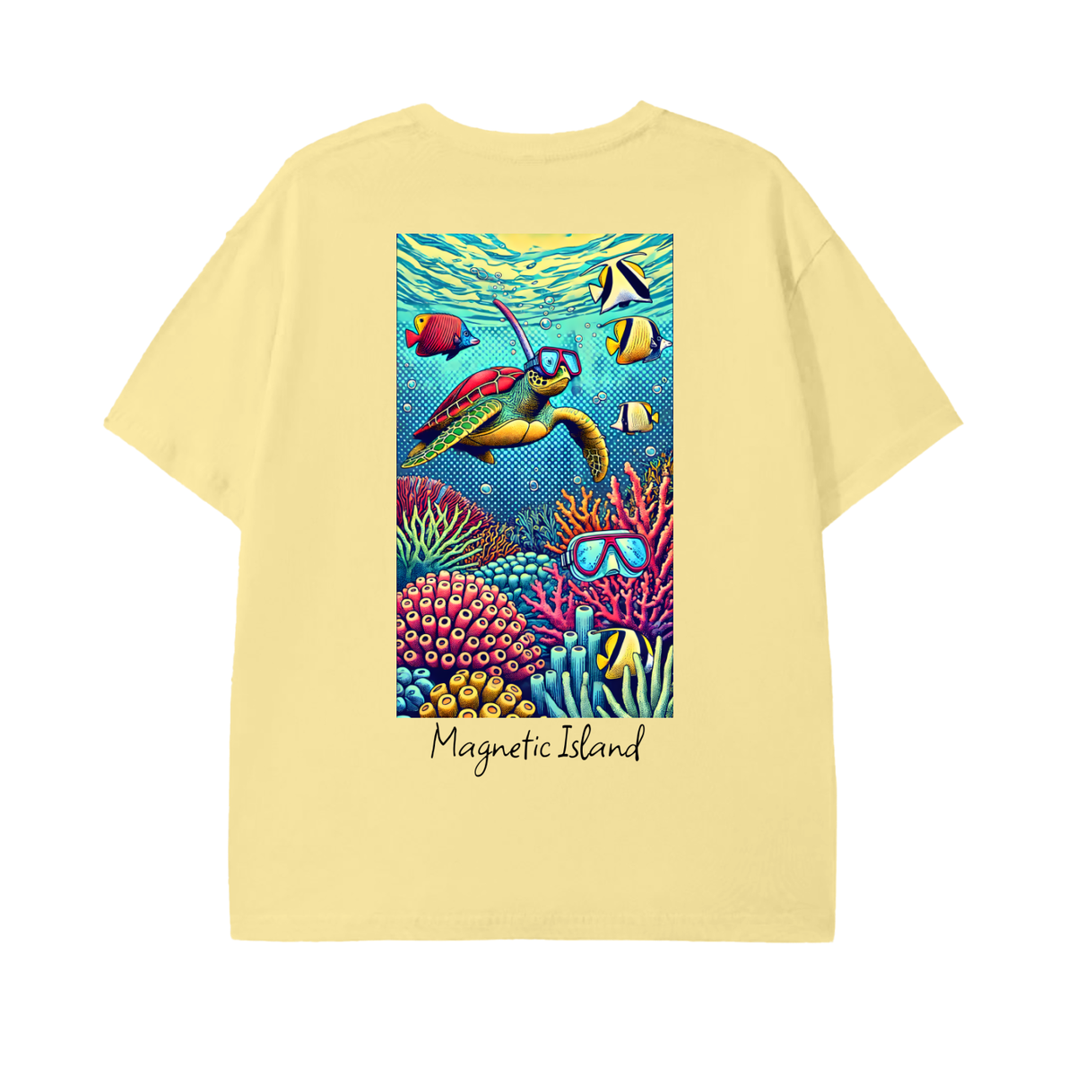 DTG - Pop art snorkel turtle