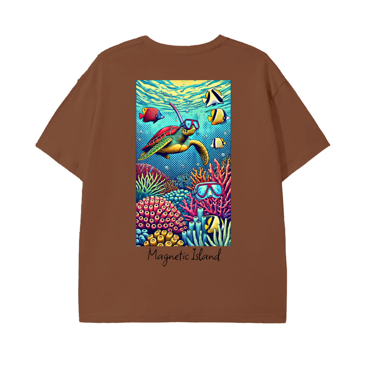 DTG - Pop art snorkel turtle