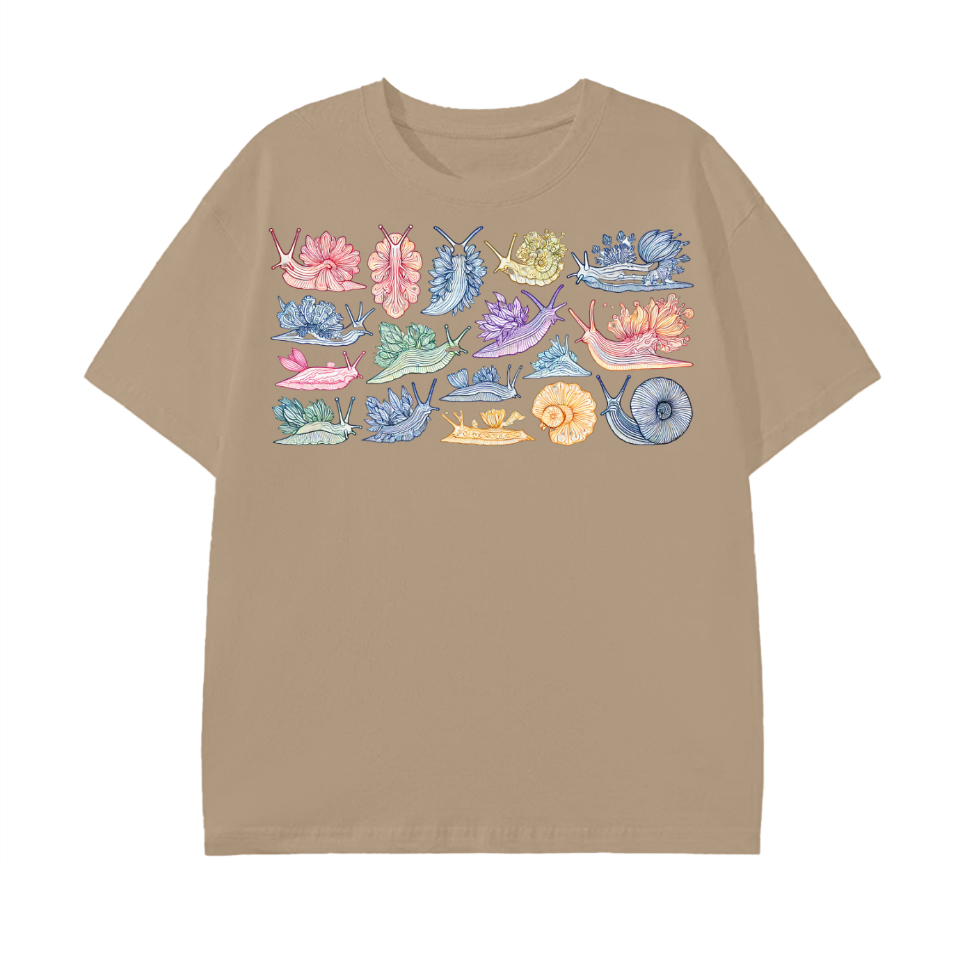 Rainbow Nudibranch Pattern T-Shirt