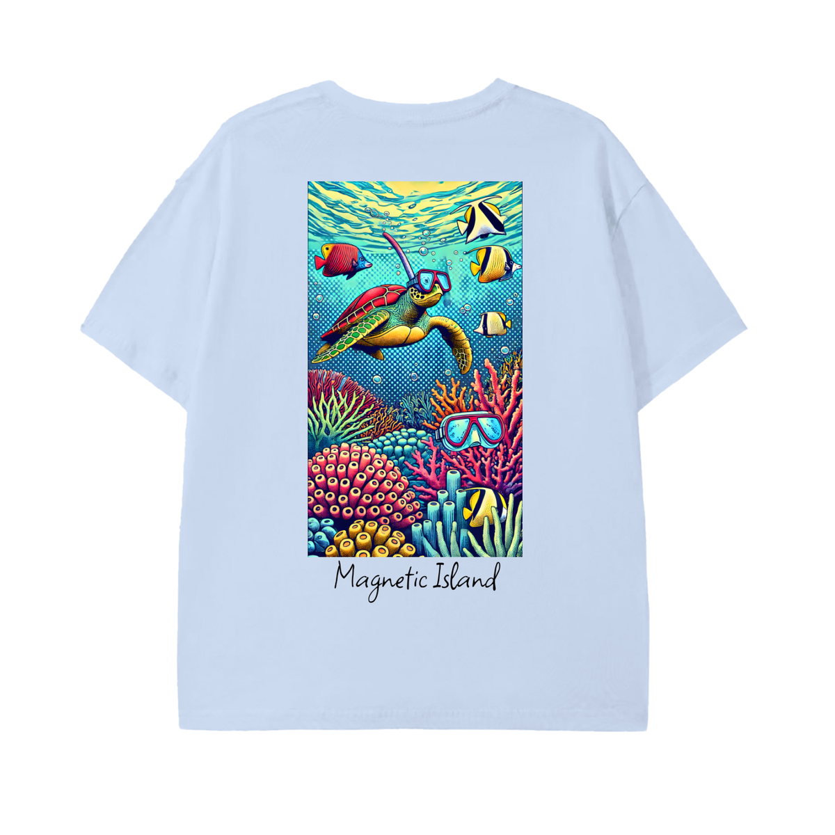 DTG - Pop art snorkel turtle