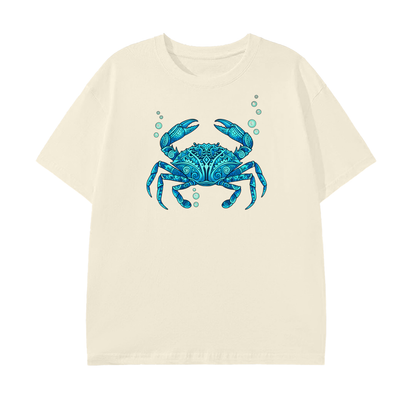 Blue Crab T-Shirt – Ocean Life Art Tee, Coastal Marine Design