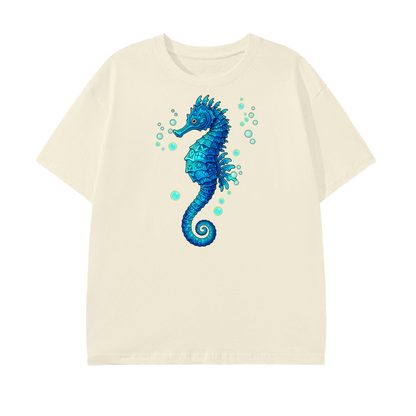 Seahorse T-Shirt – Ocean Life Graphic Tee, Reef-Inspired