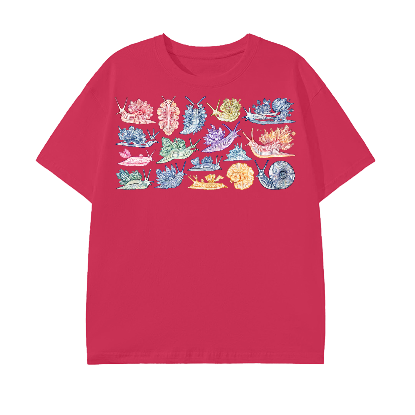 Rainbow Nudibranch Pattern T-Shirt