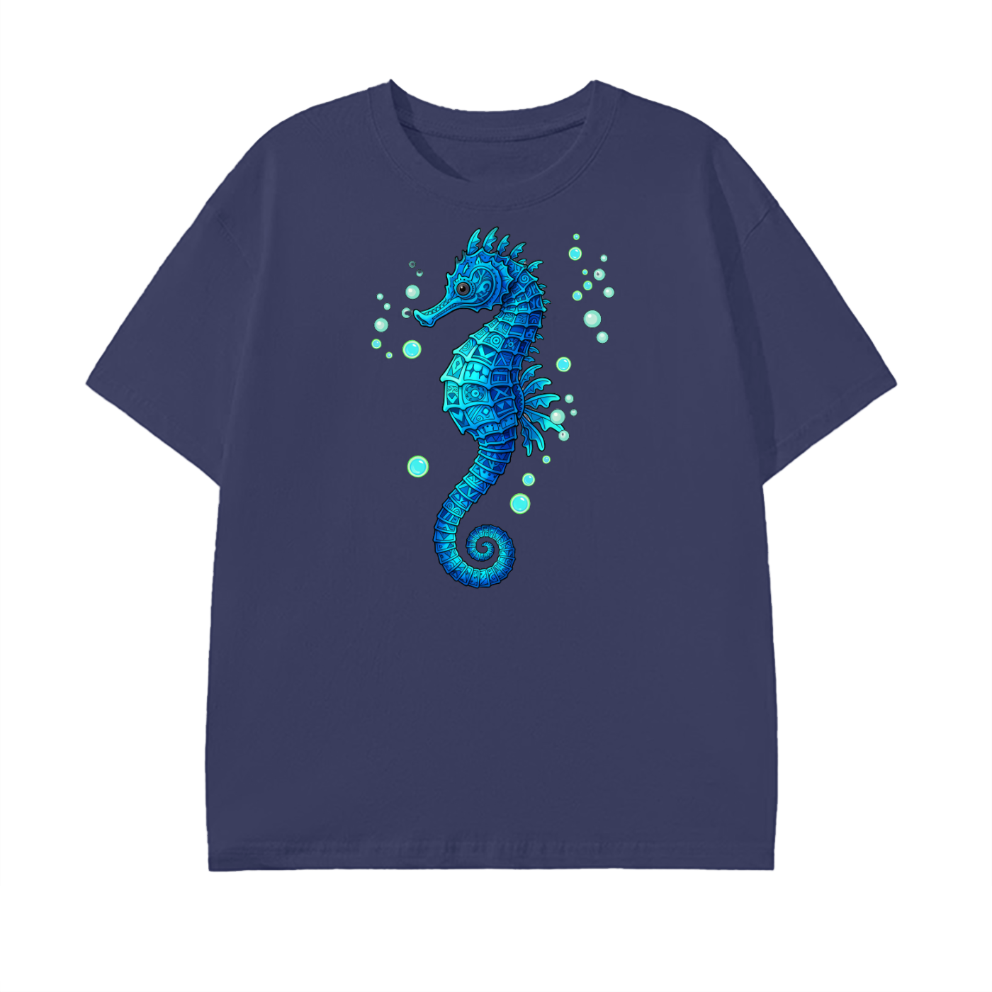 Seahorse T-Shirt – Ocean Life Graphic Tee, Reef-Inspired