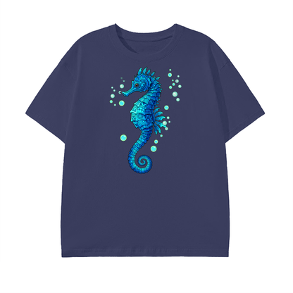 Seahorse T-Shirt – Ocean Life Graphic Tee, Reef-Inspired