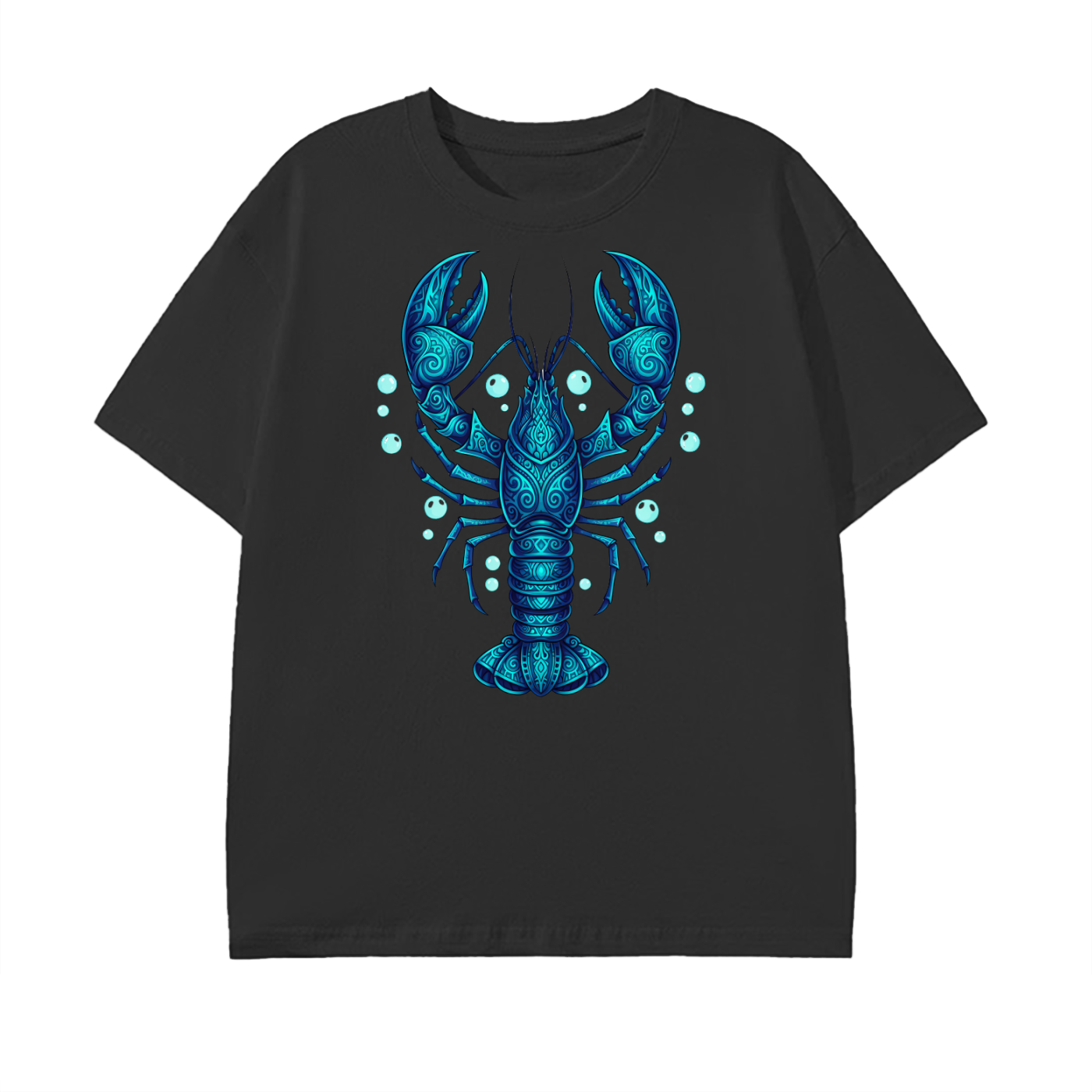 Blue Lobster T-Shirt – Ocean Life Tee, Marine Art Coastal Design