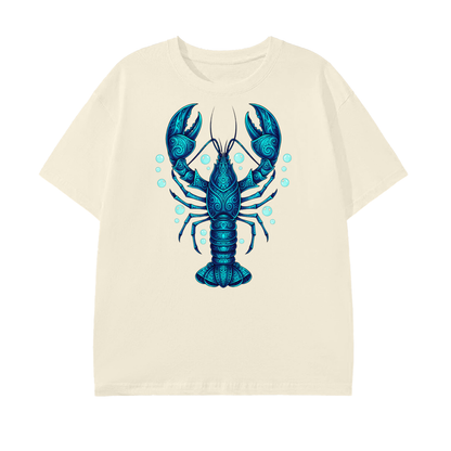 Blue Lobster T-Shirt – Ocean Life Tee, Marine Art Coastal Design