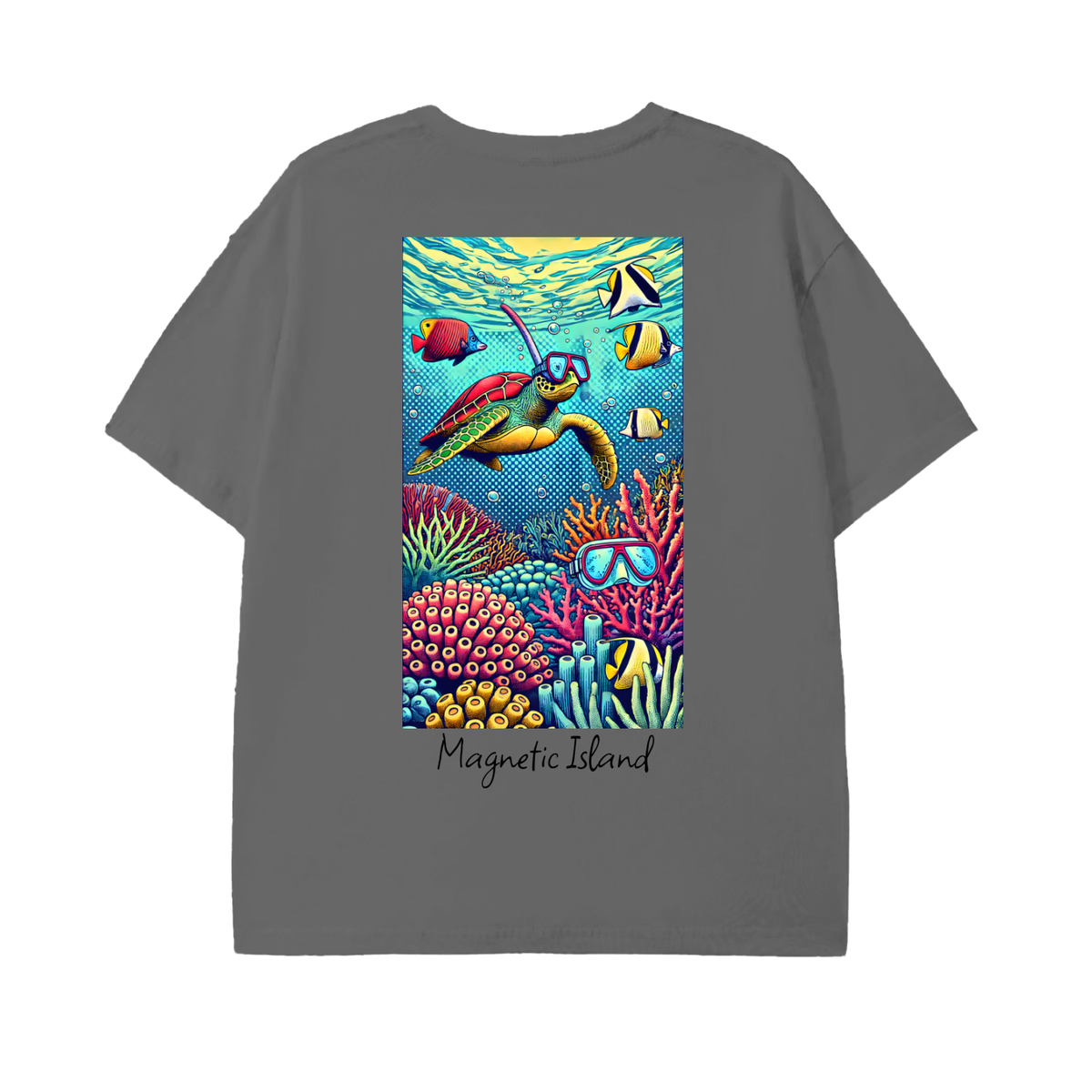 DTG - Pop art snorkel turtle
