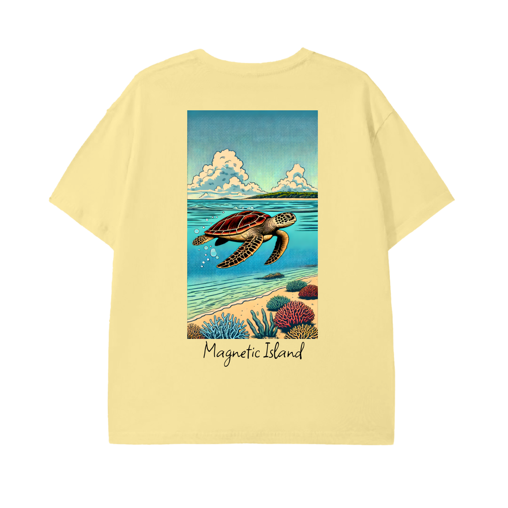 DTG - Pop art turtle and island