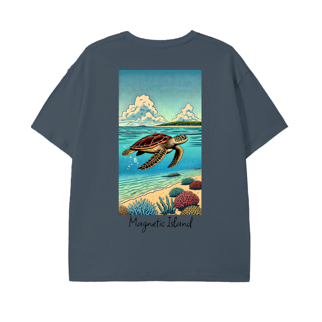 DTG - Pop art turtle and island