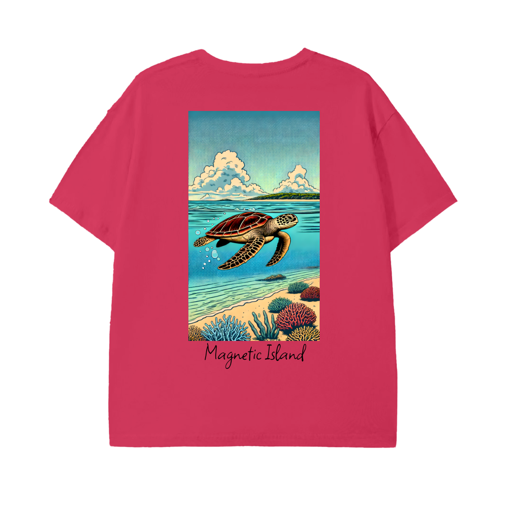 DTG - Pop art turtle and island
