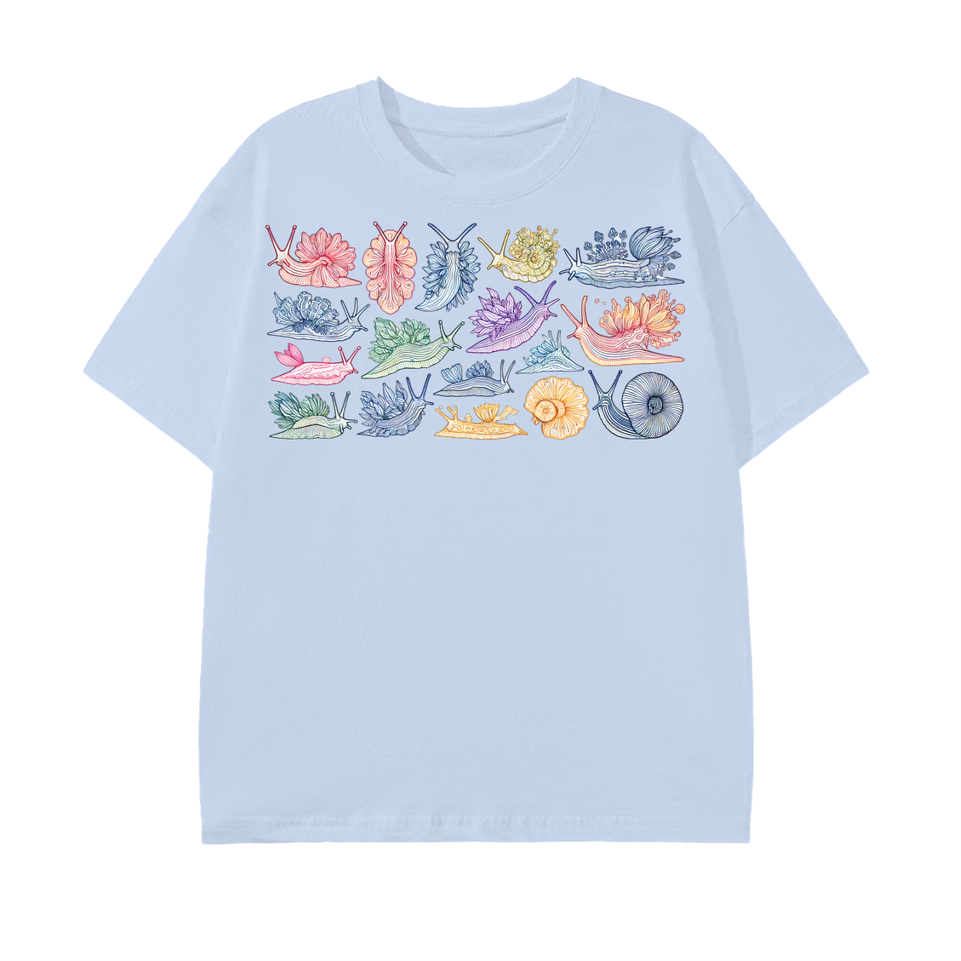 Rainbow Nudibranch Pattern T-Shirt