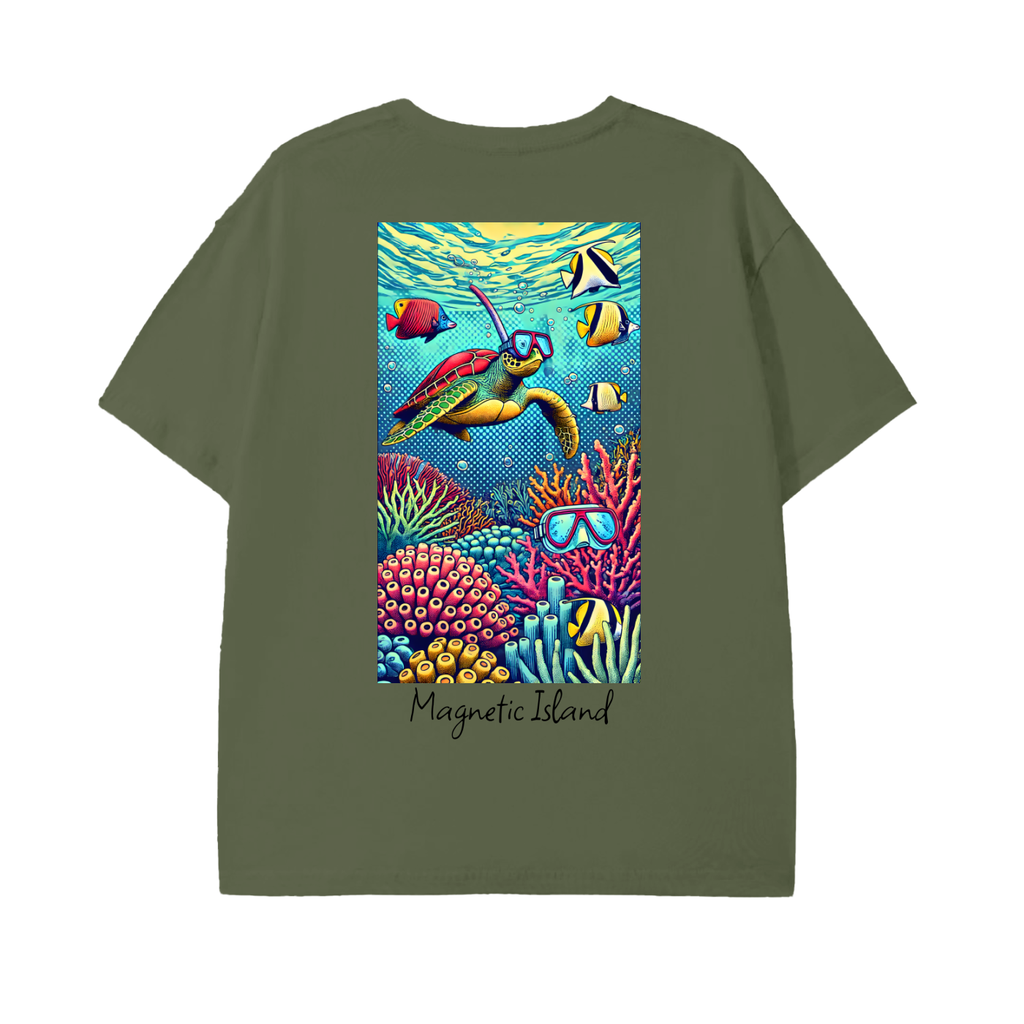DTG - Pop art snorkel turtle