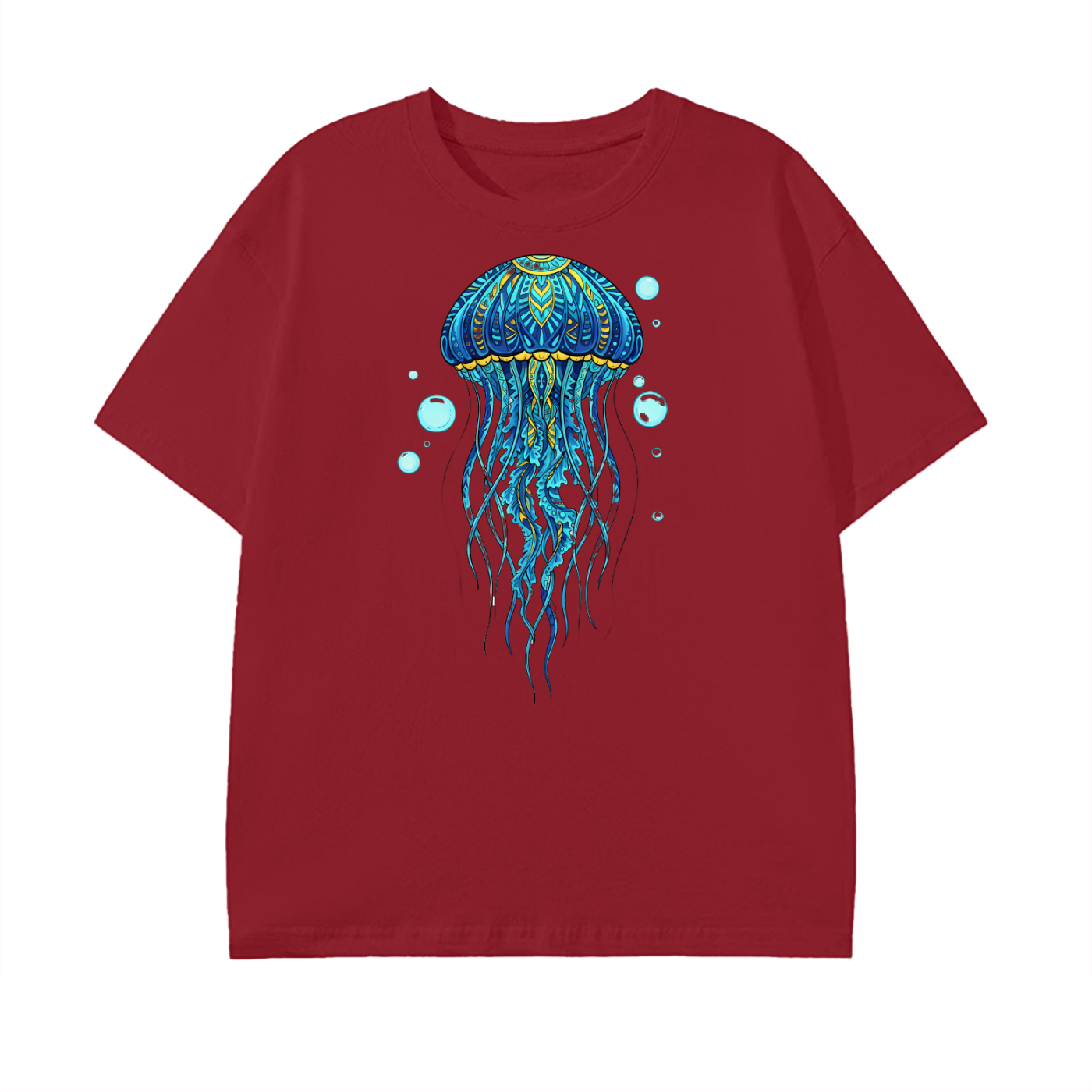 Blue Jellyfish T-Shirt – Ocean Art Tee, Marine Life Graphic