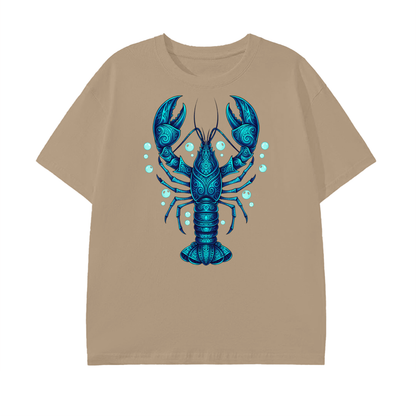 Blue Lobster T-Shirt – Ocean Life Tee, Marine Art Coastal Design