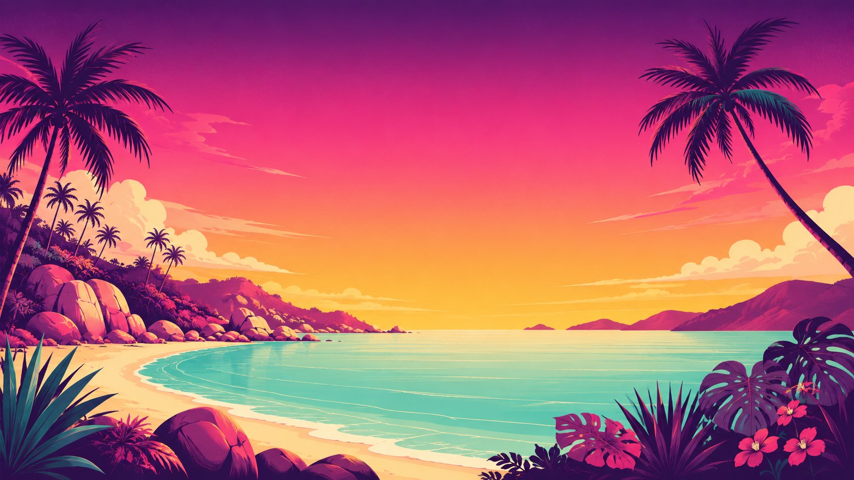 Magnetic Island sunset bay scene